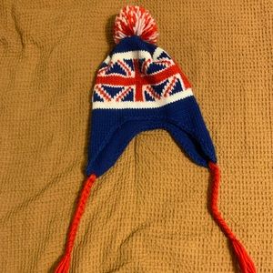 Union Jack earflap beanie hat